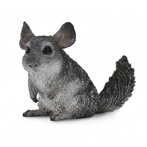 Figura de chinchilla de cola larga ideal para niños o para coleccionar, figuras de animales para el Belén, figuritas de animalitos para el Pesebre de Navidad