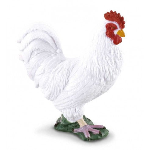 Figura gallo blanco ideal para niños o para coleccionar, figuras de animales para el Belén, Figuritas de animalitos para el Pesebre de Navidad