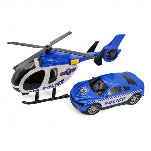 Heroes de la ciudad, Helicóptero + Coche de policía (Luz y sonido)