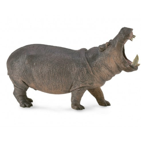 Figuras de animales de colección ideal para niños o coleccionistas amantes de los animales, figura de gran hipopotamo xl con la boca abierta de collecta