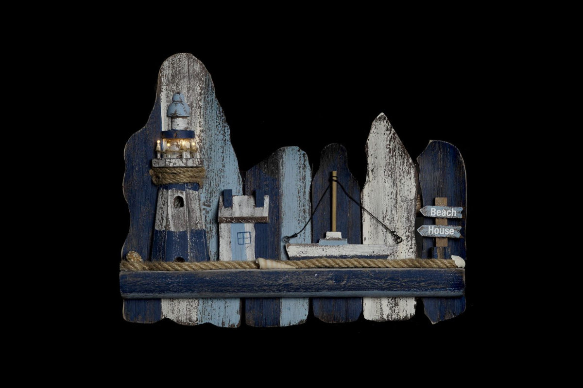 Decoracion de pared marinera con luz led