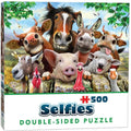 Puzzle Selfie en la granja, doble cara (500 piezas)