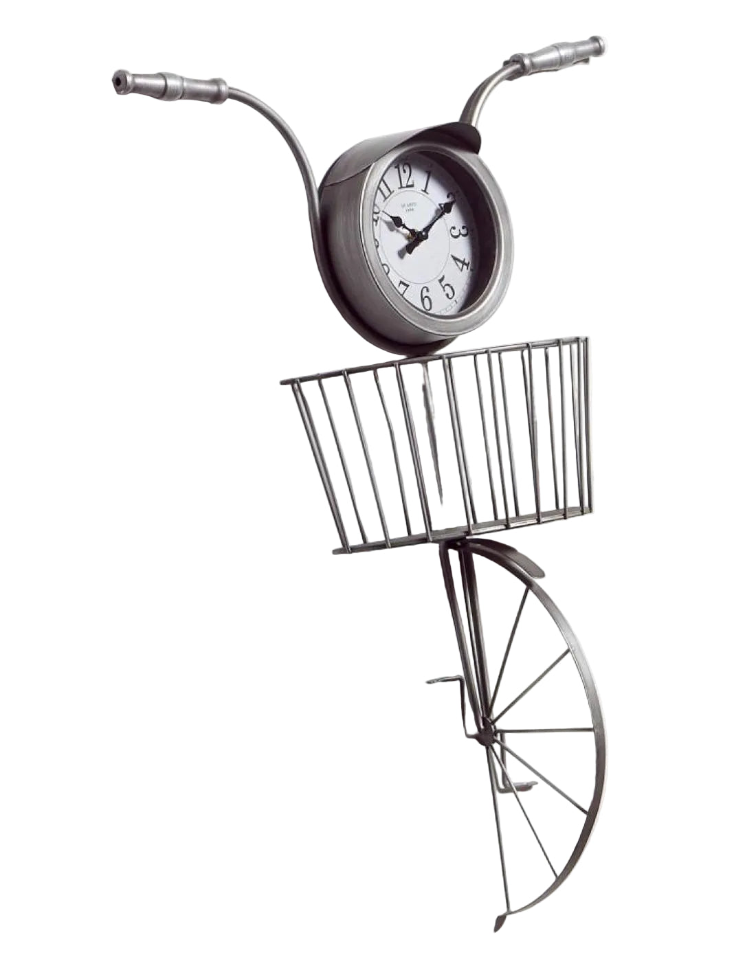 Reloj de pared bicicleta color plata