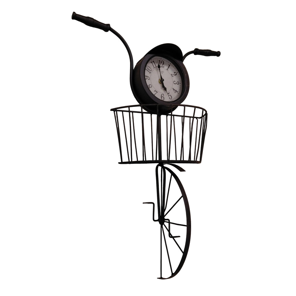 Reloj de pared bicicleta color negro