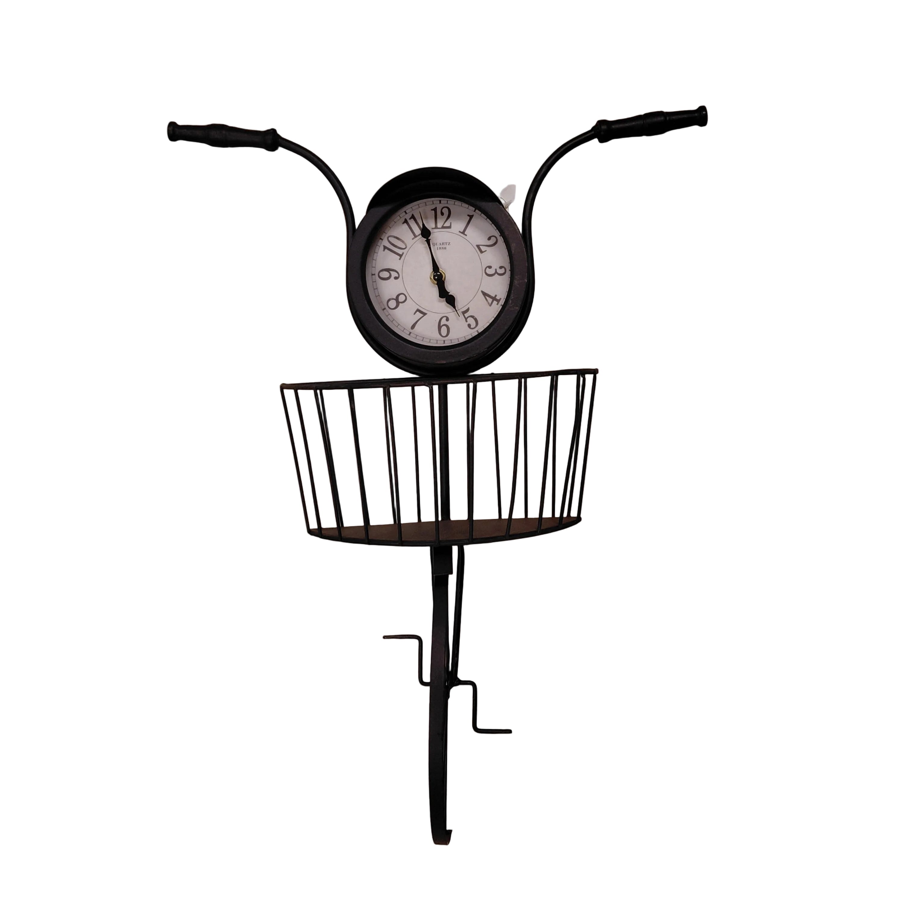 Reloj de pared bicicleta color negro