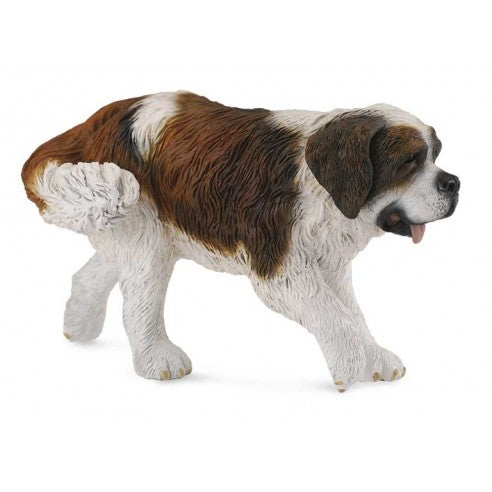 Figura perro San Bernardo ideal para niños o coleccionar, figuras de animales para el Belén, Figuritas de animales para el pesebre