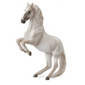 Figura de caballo semental lipizzaner blanco de pie ideal para niños o para coleccionar, figuras de animales para el Belén, figuritas de animalitos para el Pesebre de Navidad