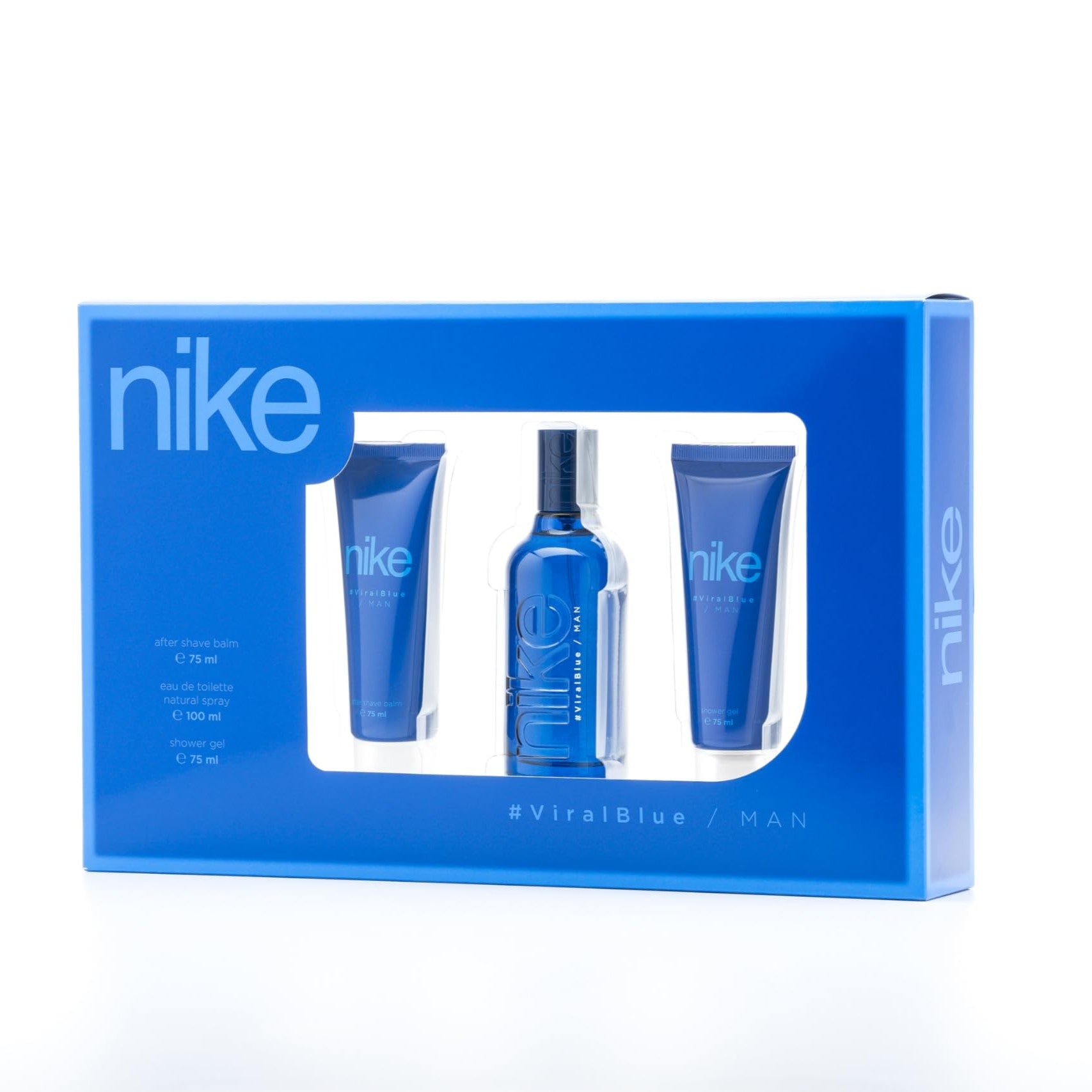 Set Nike Viral Blue hombre, colonia + gel de baño + after shave