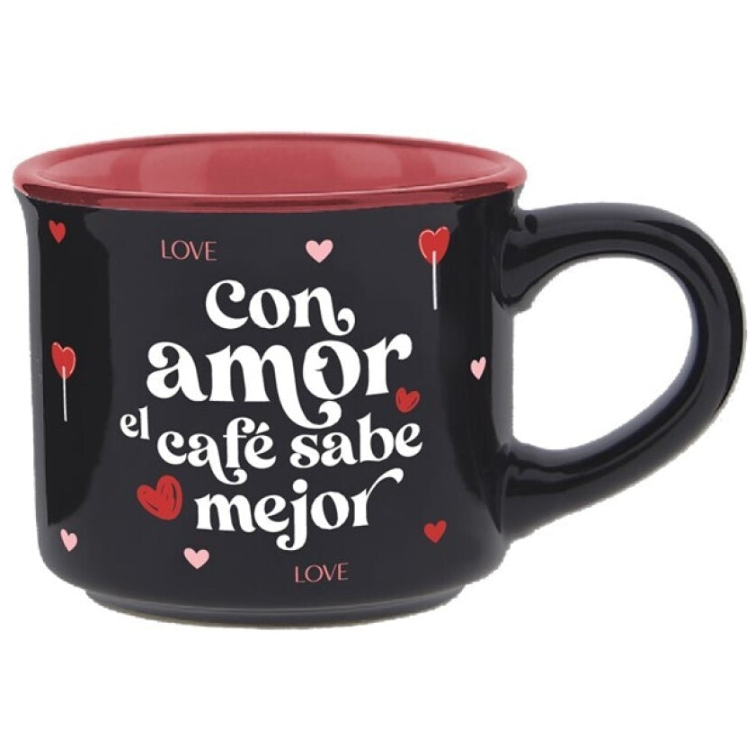 Taza café espresso "Con amor el café sabe mejor"