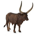 Figura de toro watusi marrón ideal para niños o para coleccionar, figuras de animales para el Belén, figuritas de animalitos para el Pesebre de Navidad