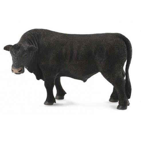 Figura de toro angus negro ideal para niños o para coleccionar, figuras de animales para el Belén, figuritas de animalitos para el Pesebre de Navidad